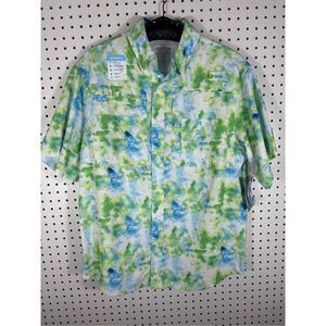 Reel Legends button down performance shirt size S OVERSIZED